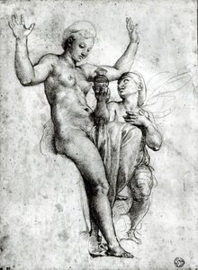 Psyche präsentiert Venus Wasser aus dem Styx, 1517 von Raffaello Sanzio Raphael